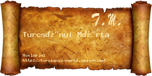 Turcsányi Márta névjegykártya