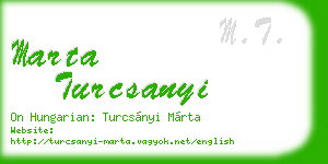 marta turcsanyi business card